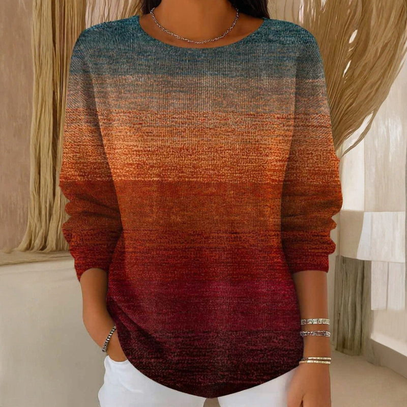 【Langærmet】 Vintage Gradient T-Shirt