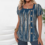 Vintage Bluse Med Leopardprint