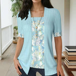 Elegant Patchworkbluse