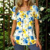Vintage Bluse Med Blomsterprint