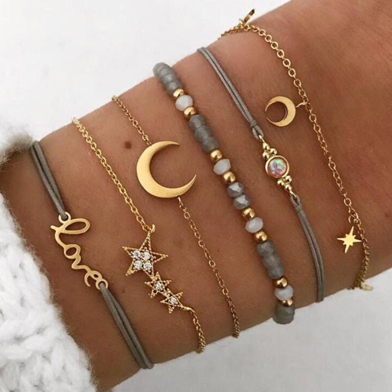 Vintage Beaded Armbånd Sæt