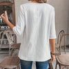Afslappet Ensfarvet Bluse