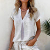 Afslappet Ensfarvet Bluse