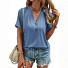 Afslappet Ensfarvet Bluse