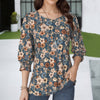 Vintage Bluse Med Blomsterprint