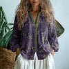 Vintage Bluse Med Bladtryk