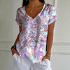 Vintage T-Shirt Med Geometrisk Tryk
