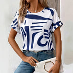 Afslappet Abstrakt T-Shirt