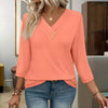 Afslappet Ensfarvet Bluse