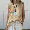 Vintage Tanktop Med Blomsterprint