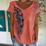 Vintage T-Shirt Med Bladtryk