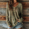 Vintage Afslappet Bluse