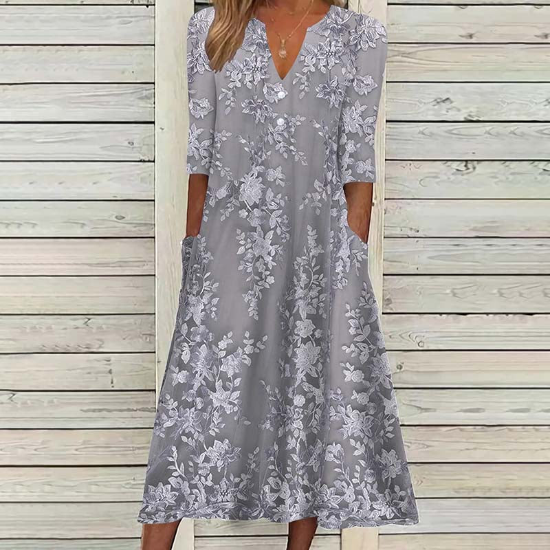 Vintage Blomstret Kjole