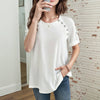 Afslappet Ensfarvet Bluse