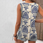 Vintage Tanktop Med Etnisk Print