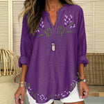 Vintage Afslappet Bluse