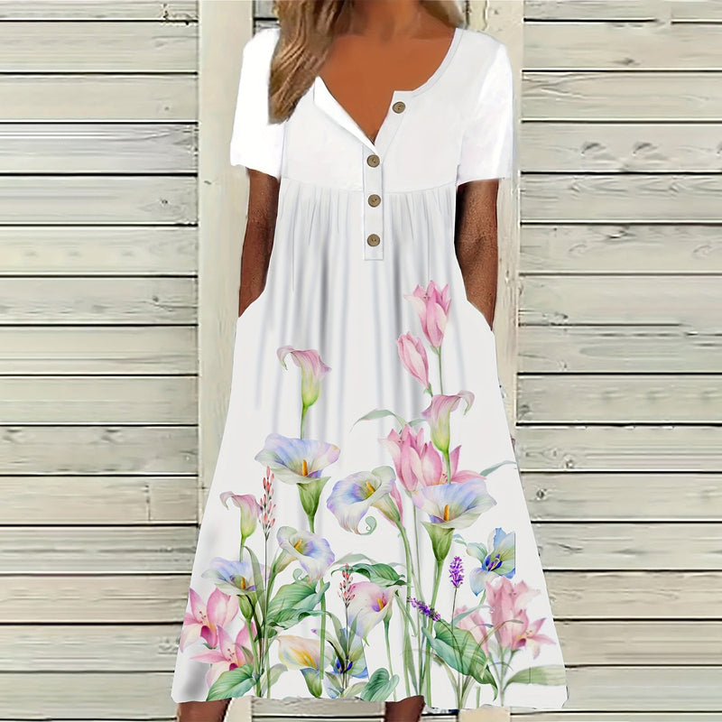 Vintage Blomstret Kjole