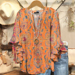 Vintage Afslappet Bluse