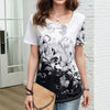 Farveblok Blomstret T-Shirt