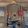 Vintage Sweatshirt Med Blomsterprint