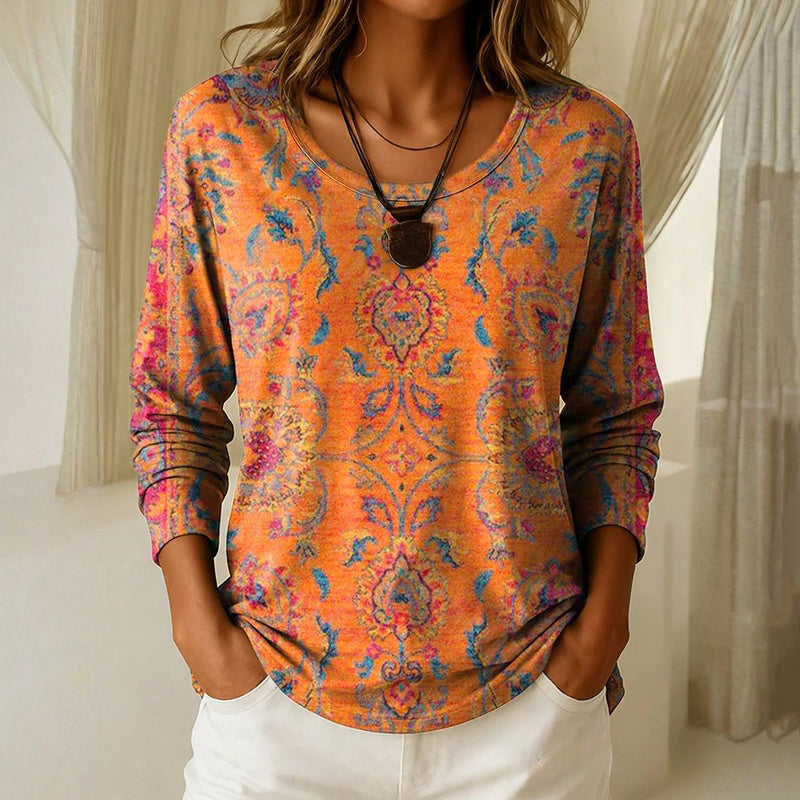 Vintage Bluse Mit Farbverlauf