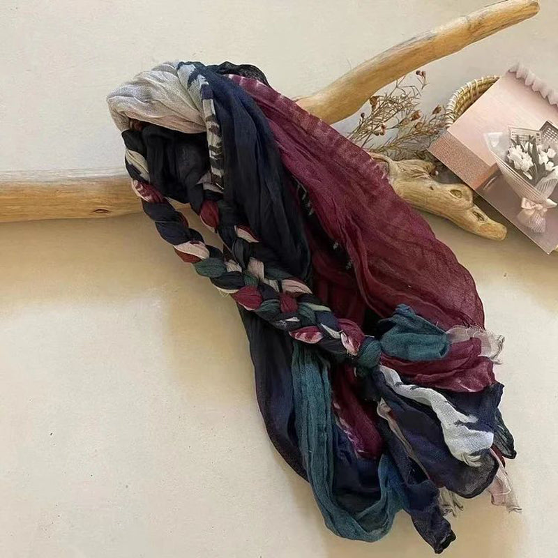 Kreativt Colour Block Tørklæde
