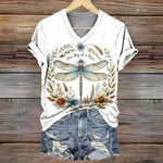 Vintage T-Shirt Med Guldtryk
