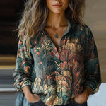 Vintage Afslappet Bluse