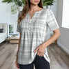 Afslappet Plaid Bluse