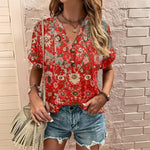 Vintage Afslappet Bluse