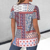 Vintage Bluse Med Etnisk Print