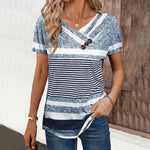 Afslappet Stribet Bluse