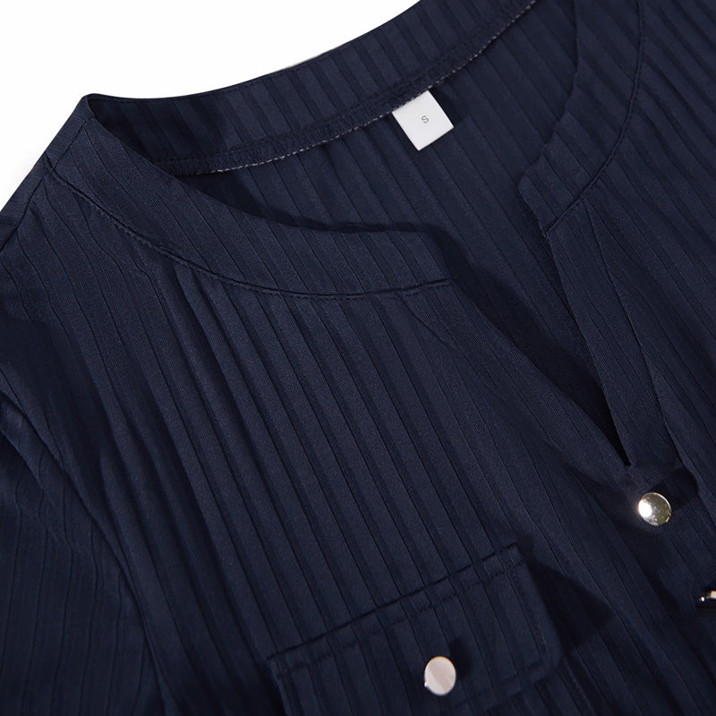 Afslappet Ensfarvet Bluse