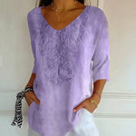 Vintage Afslappet Bluse