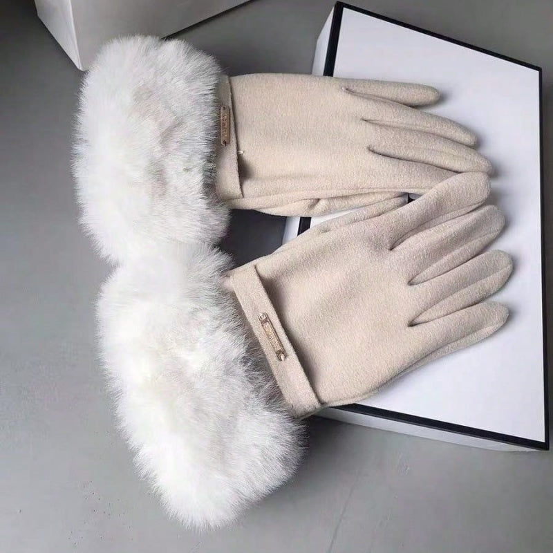 Ensfarvede Varme Handsker