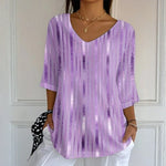 Afslappet Stribet Bluse