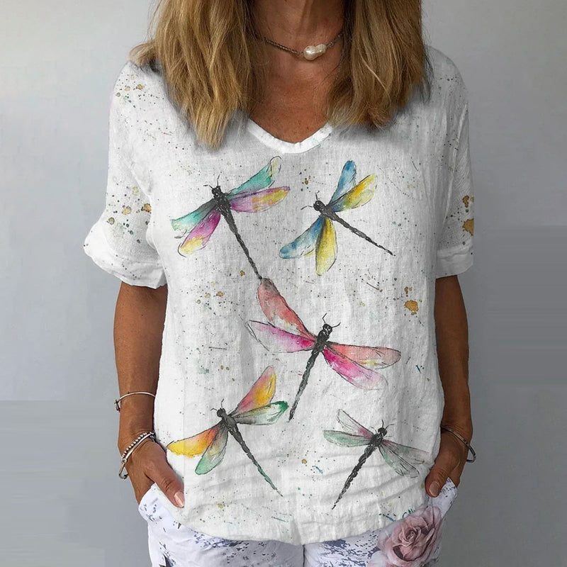 Vintage T-Shirt Med Guldtryk