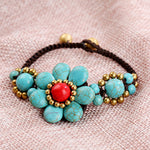 Håndvævet Blomsterarmbånd