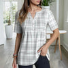 Afslappet Plaid Bluse