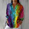 Vintage Farverig Bluse