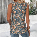 Vintage Tanktop Med Blomsterprint