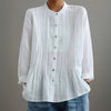 Afslappet Ensfarvet Bluse