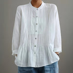Afslappet Ensfarvet Bluse