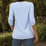 Afslappet Stribet Bluse