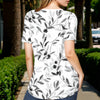 Afslappet Bluse Med Bladtryk