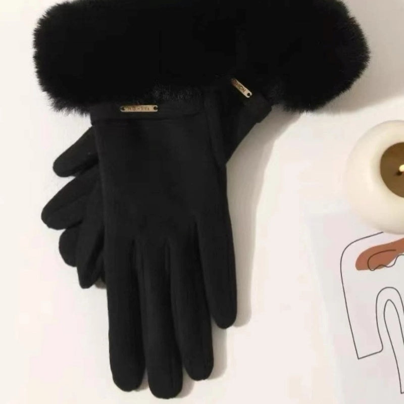 Ensfarvede Varme Handsker