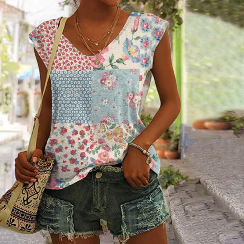 Vintage T-Shirt Mit Blumendruck