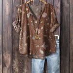 Vintage Afslappet Bluse