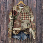 Vintage Sweatshirt Med Blomsterprint