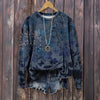 Vintage Sweatshirt Med Blomsterprint